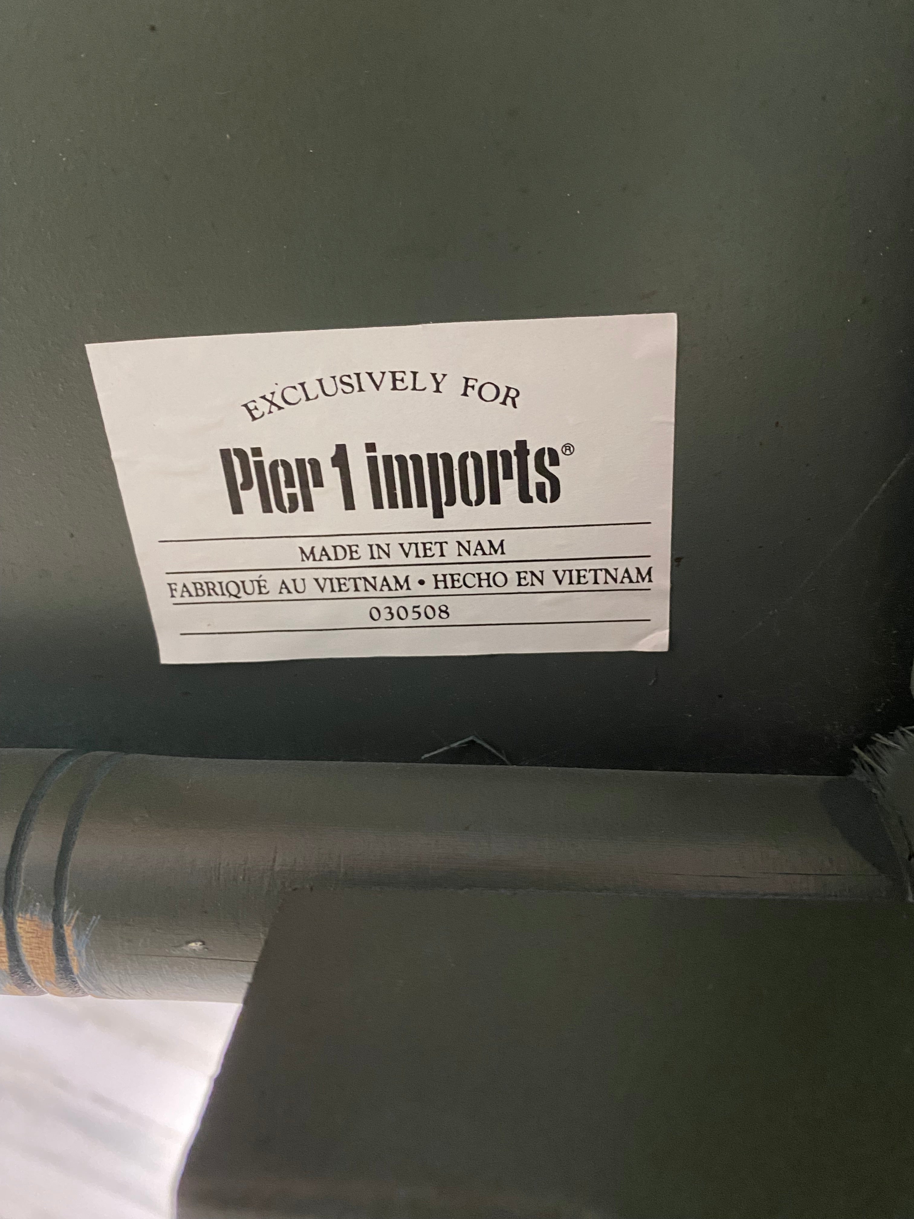 Pier 1 Green Bamboo End Table